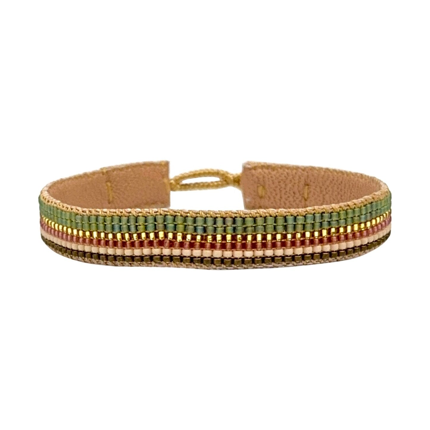 IBU Jewels Half Cuff Armband Mix Bamboo Green GC03