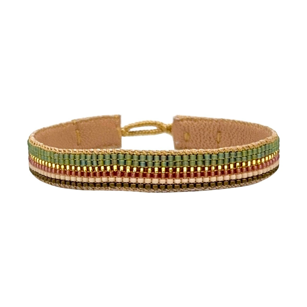 IBU Jewels Half Cuff Armband Mix Bamboo Green GC03