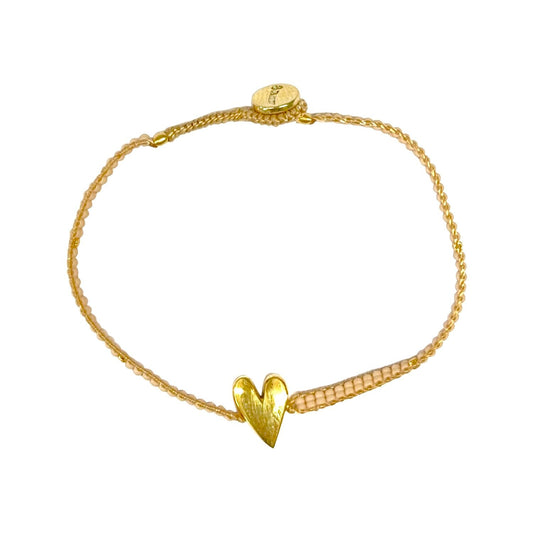 IBU Jewels Armband Jill Heart Antique Beige GK01