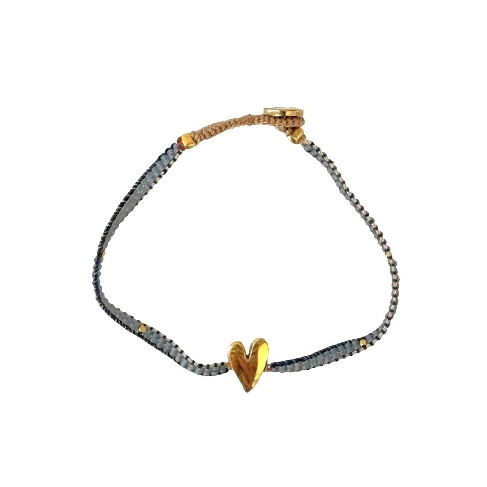IBU Jewels Armband Jill Heart Grey GK04