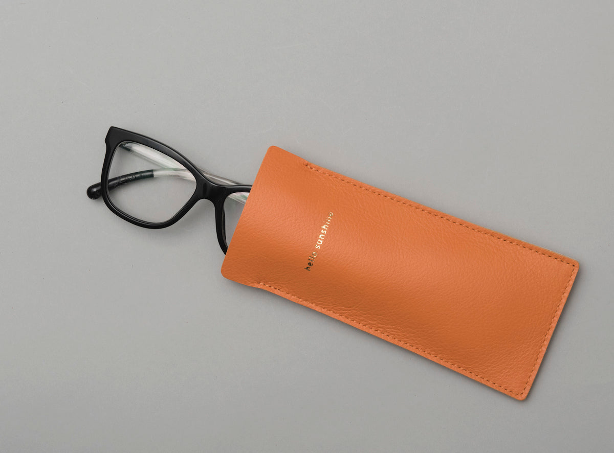 by B+K Brillenetui Hello Sunshine Orange