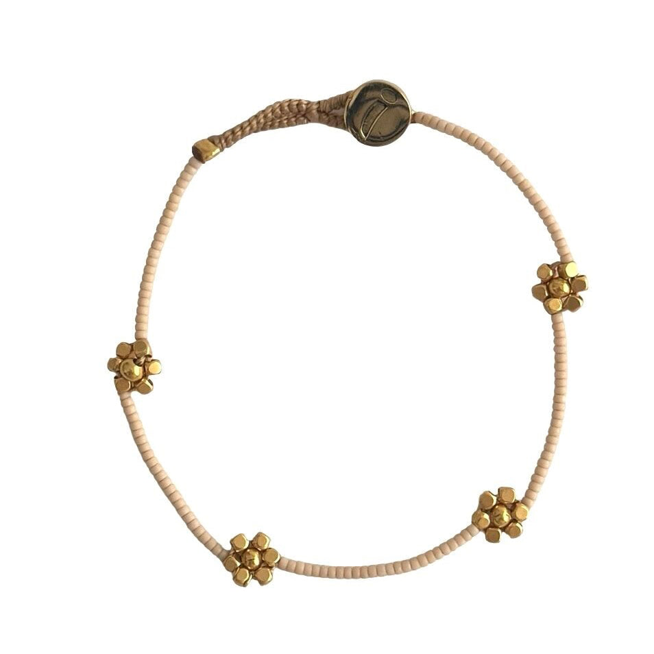 IBU JEWELS Armband Lulu Queenie Antique Beige GP01