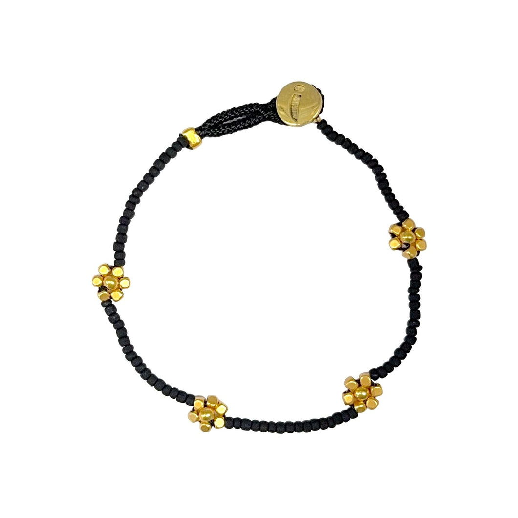 IBU JEWELS Armband Lulu Queenie Black GP02