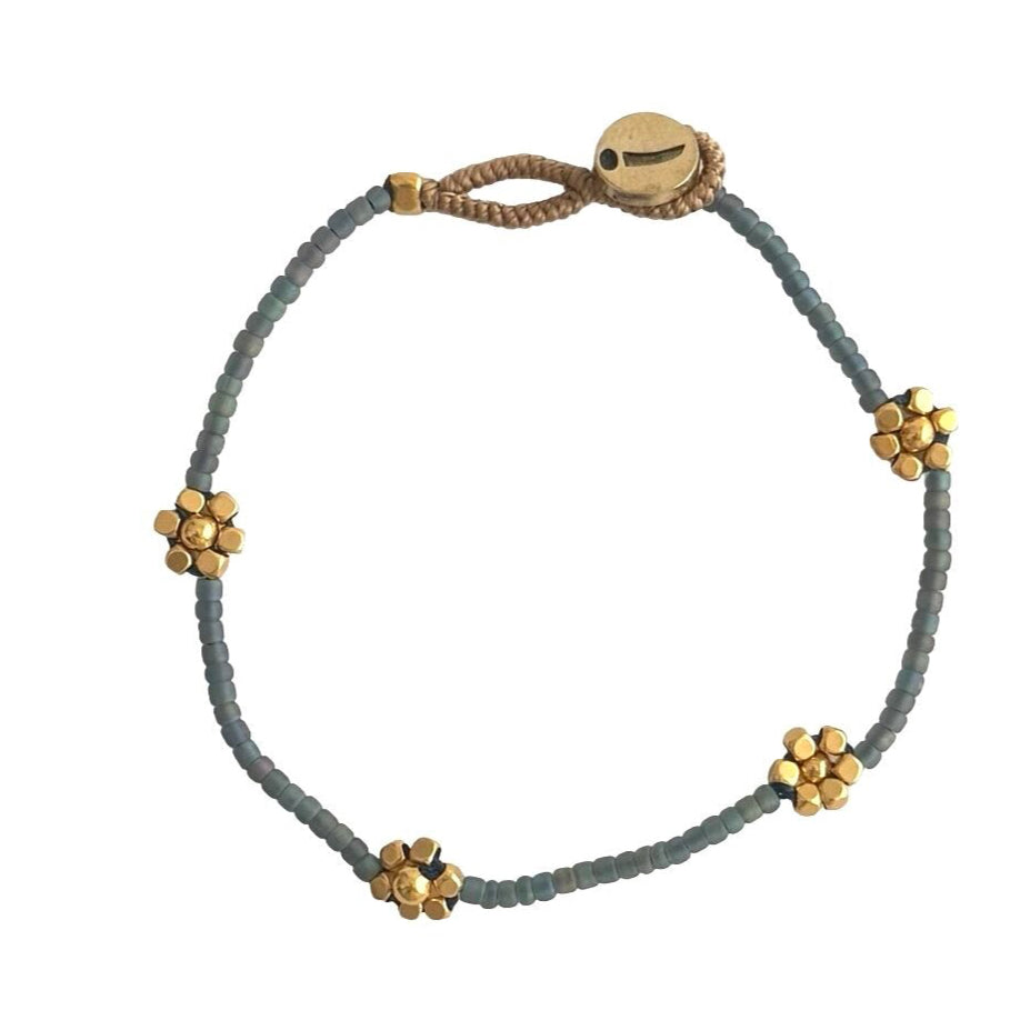 IBU JEWELS Armband Lulu Queenie Grey GP04