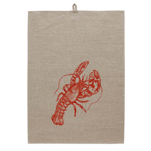 Lade das Bild in den Galerie-Viewer, FROHSTOFF Rohleinen Geschirrtuch Hummer
