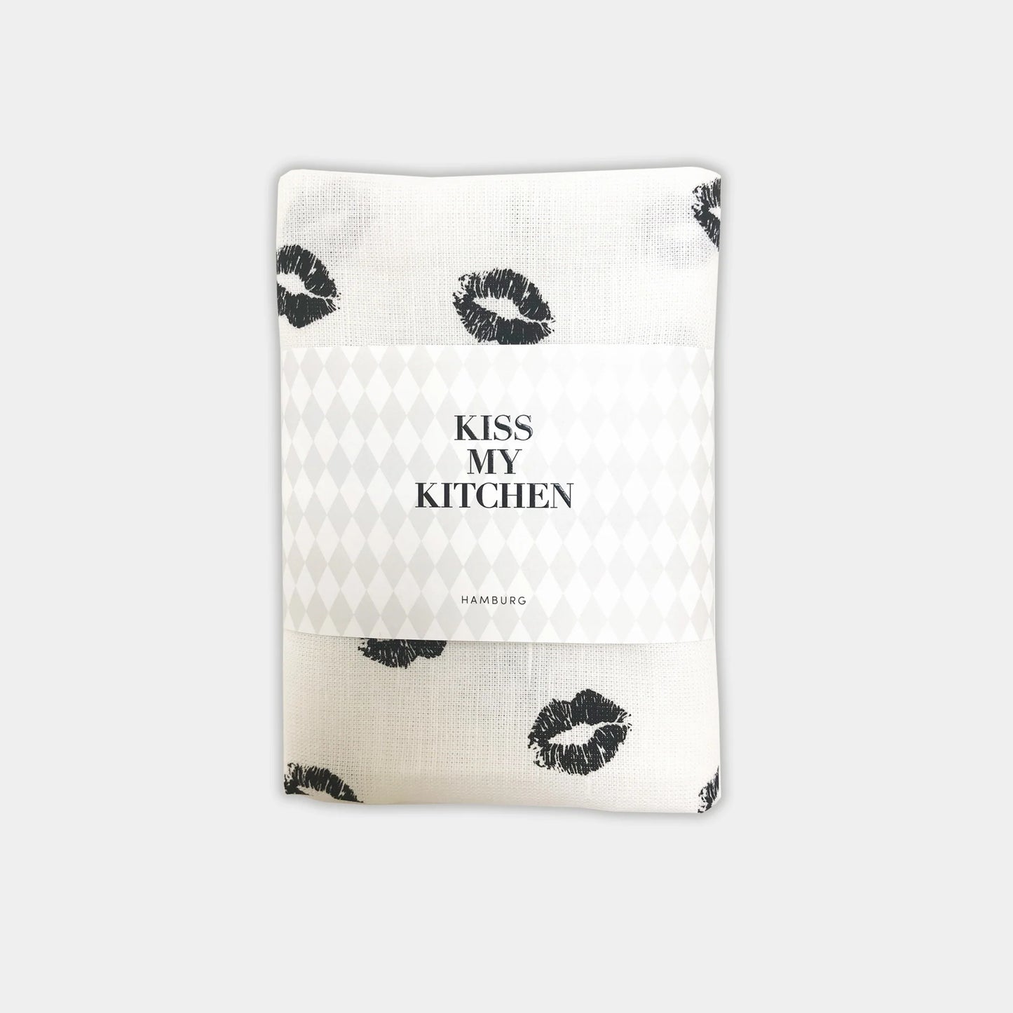 KISS MY KITCHEN Geschirrtuch Kiss black