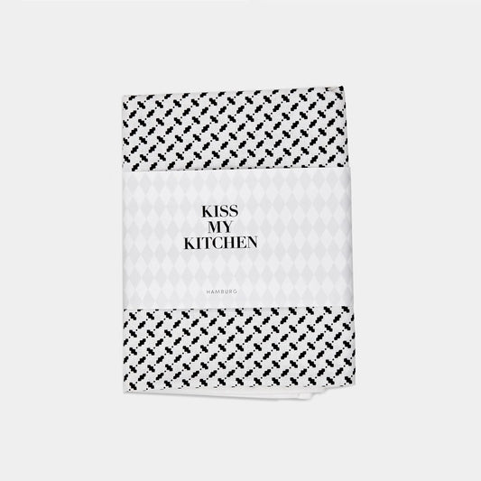 KISS MY KITCHEN Geschirrtuch Pali black