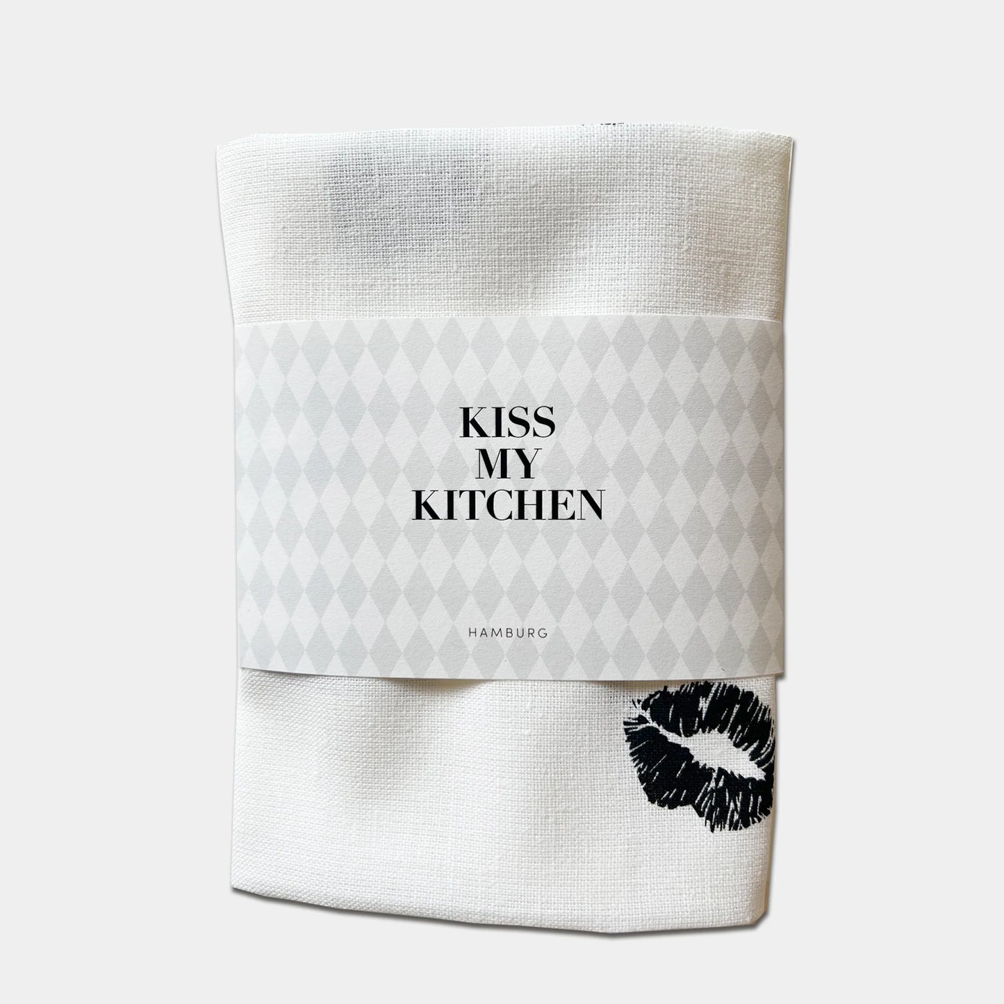 KISS MY KITCHEN Geschirrtuch We Should Kiss white