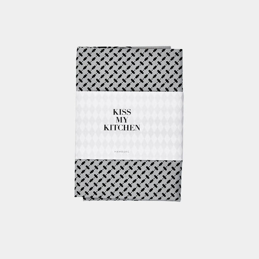 KISS MY KITCHEN Geschirrtuch Pali grey