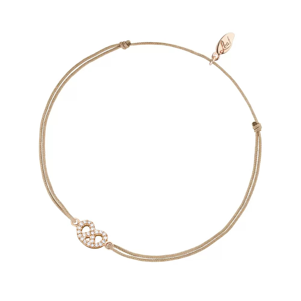 LEAF Glücksarmband Brezn mit Zirkonia Rosegold