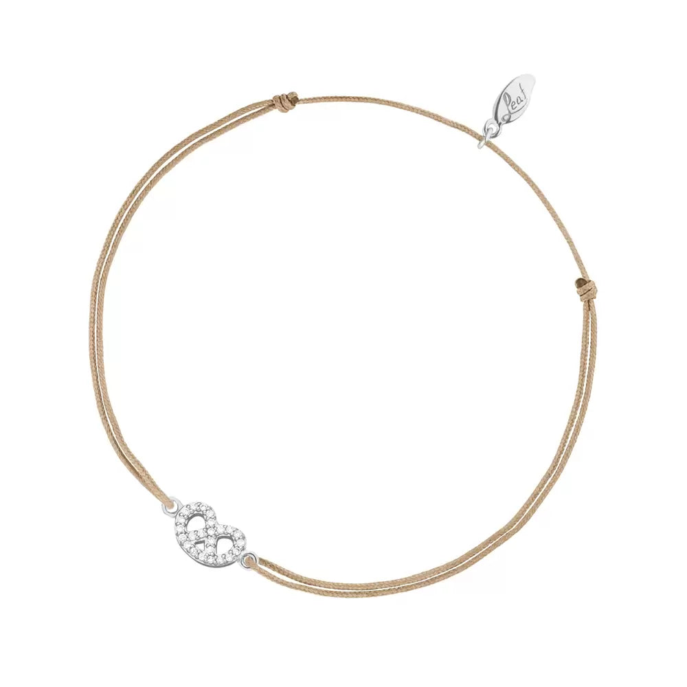 LEAF Glücksarmband Brezn mit Zirkonia Sterlingsilber