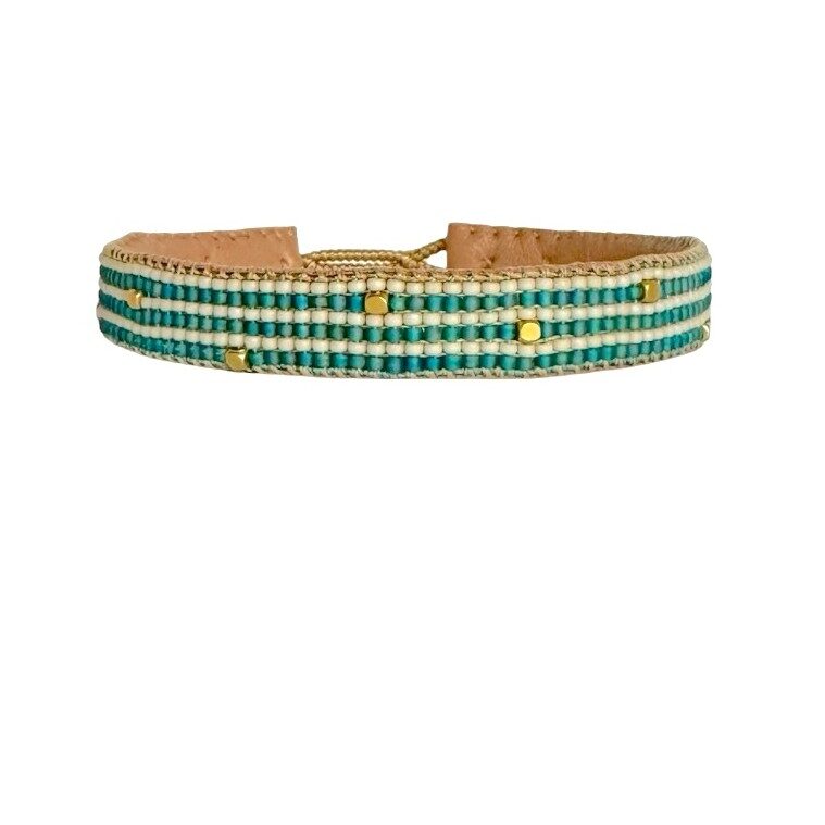 IBU JEWELS Armband The Bar Teal HG08