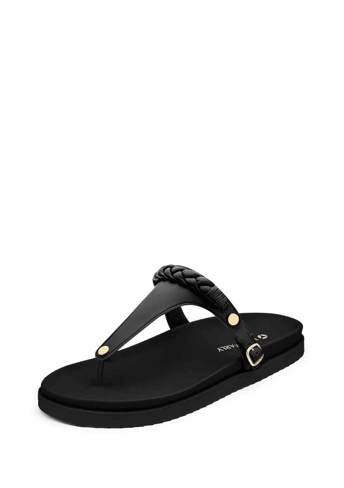 HEY MARLY Zehentrenner Topping Braided Black