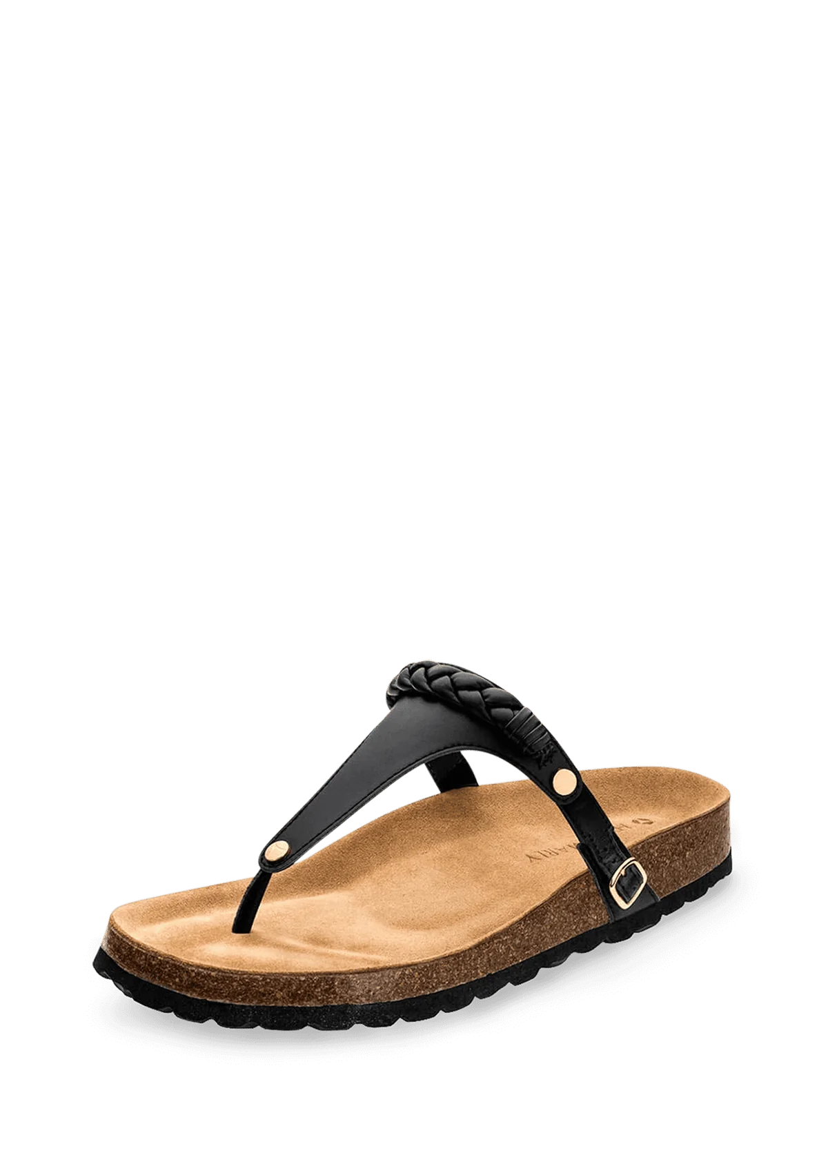 HEY MARLY Zehentrenner Topping Braided Black