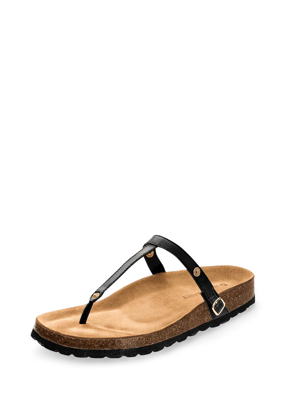 HEY MARLY Zehentrenner-Sandale Casual Cork Black