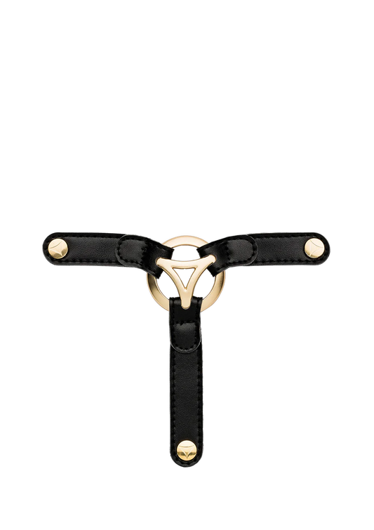 HEY MARLY Zehentrenner Topping Golden Icon Black