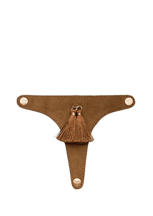 HEY MARLY Zehentrenner Topping Pom de Paris Cognac