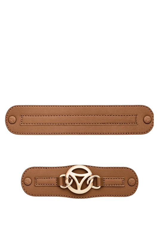 HEY MARLY Sandalen Topping Golden Icon Cognac