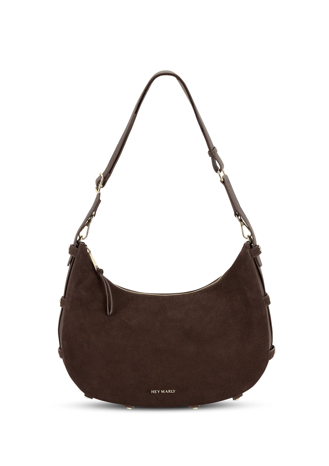 HEY MARLY Tasche Lifetime Sister Suede M - Coffee