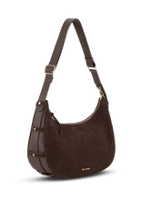 Lade das Bild in den Galerie-Viewer, HEY MARLY Tasche Lifetime Sister Suede M - Coffee

