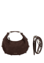 Lade das Bild in den Galerie-Viewer, HEY MARLY Tasche Lifetime Sister Suede M - Coffee
