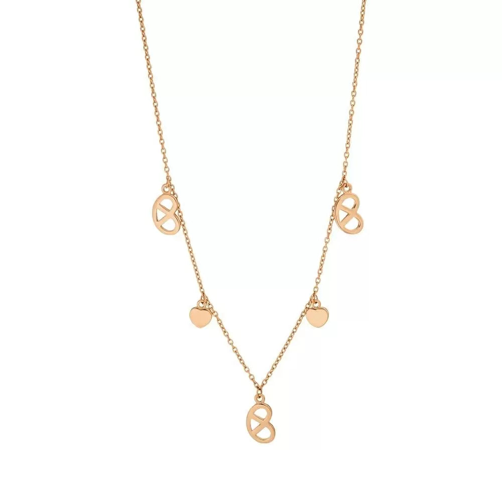LEAF Halskette Brezn Charm Rosegold