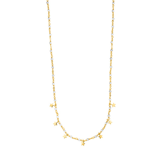 LEAF Halskette Labradorit Stars Gelbgold
