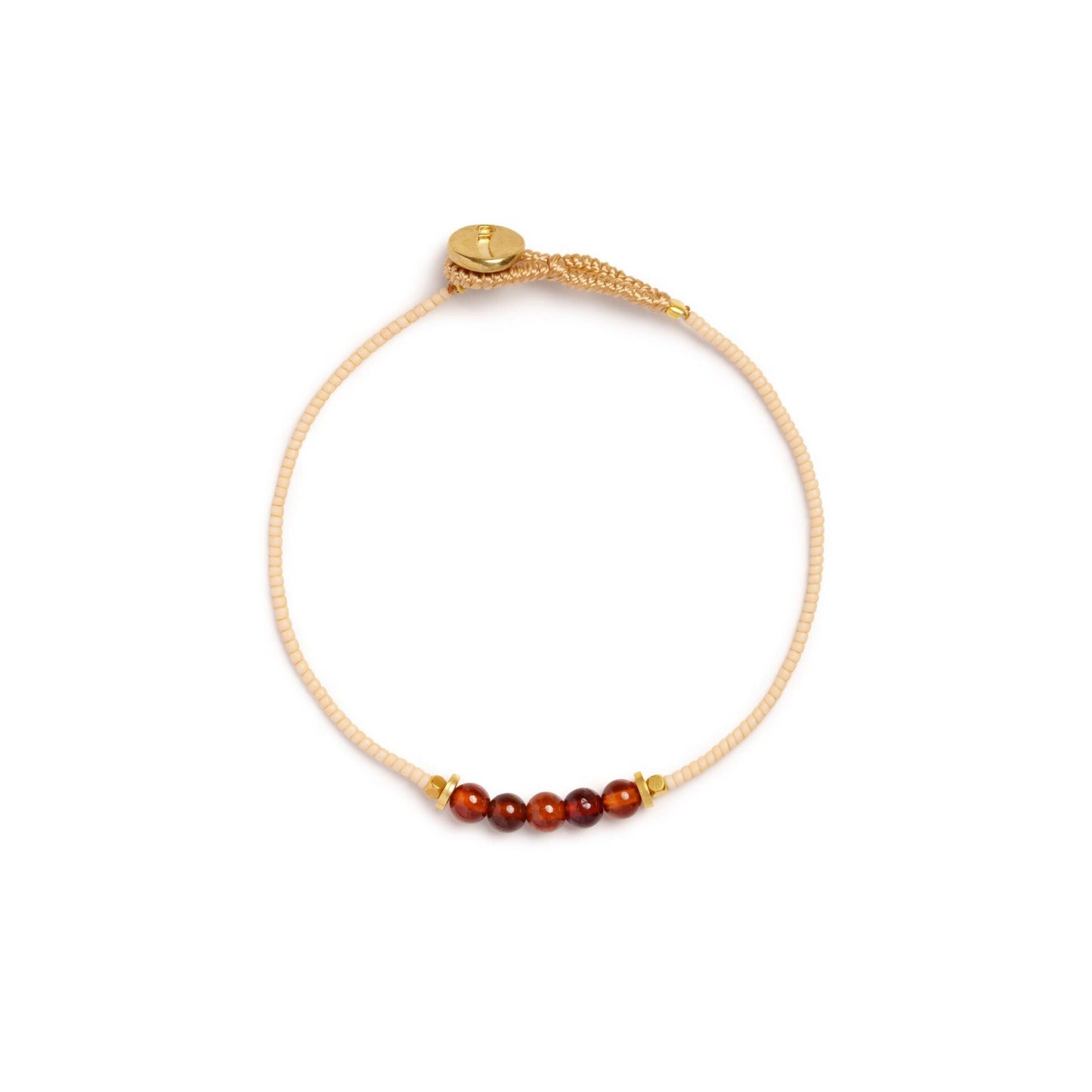 IBU JEWELS Armband Lulu 5 Stones Antique Beige IM01