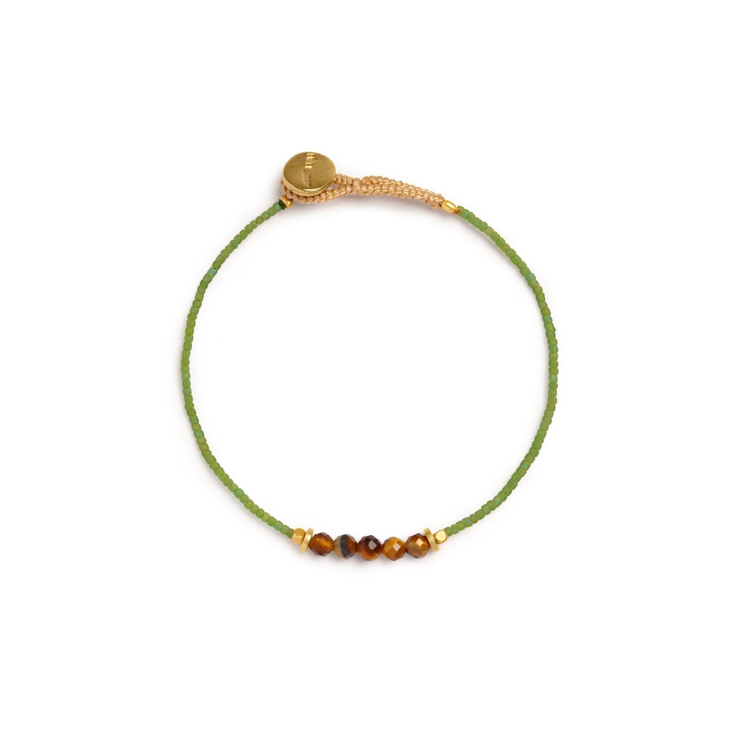 IBU JEWELS Armband Lulu 5 Stones Green IM05
