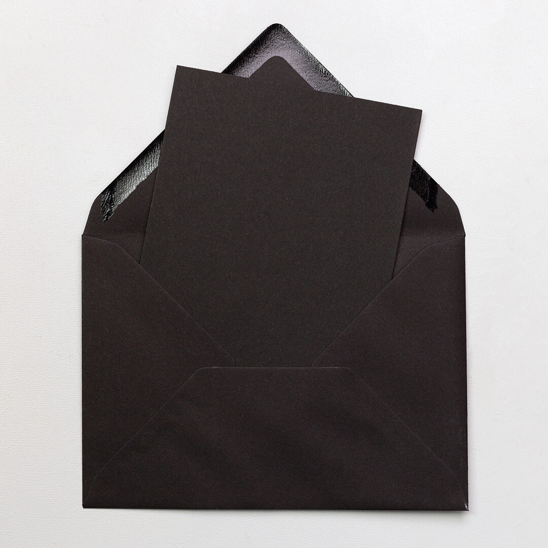 PERLENFISCHER 5 Klappkarten mit Umschlag - Schwarz
