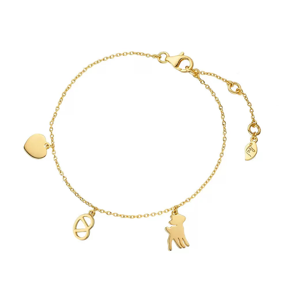 LEAF Armkette Wiesn Charms Gelbgold