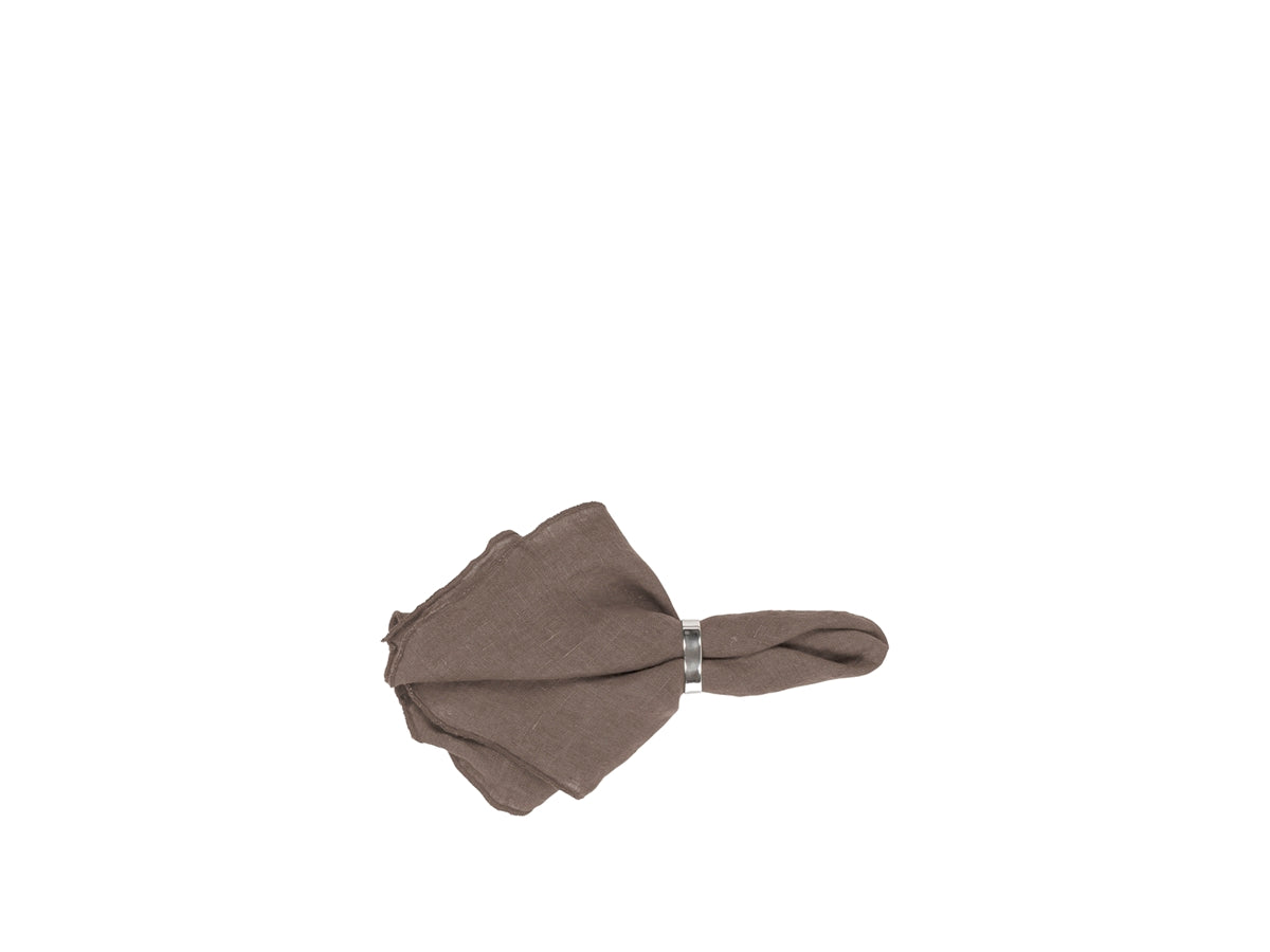 BROSTE COPENHAGEN Leinenserviette Gracie brown