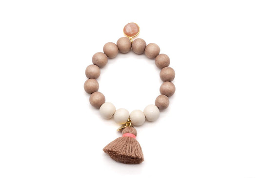SCHMÜCKSTÜCK Mala Single Armband Cream