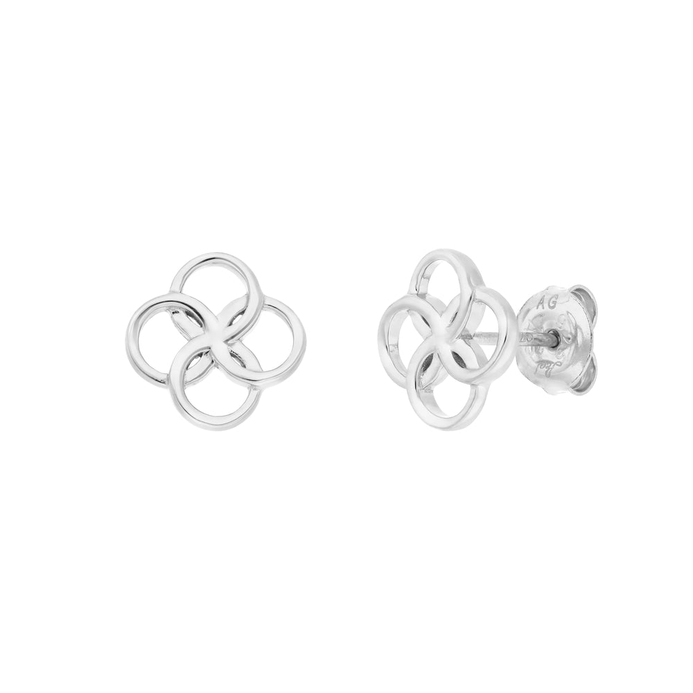 LEAF Ohrstecker Clover Charm Sterlingsilber