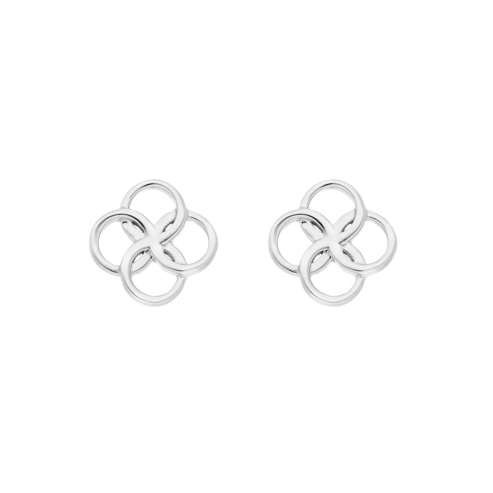 LEAF Ohrstecker Clover Charm Sterlingsilber