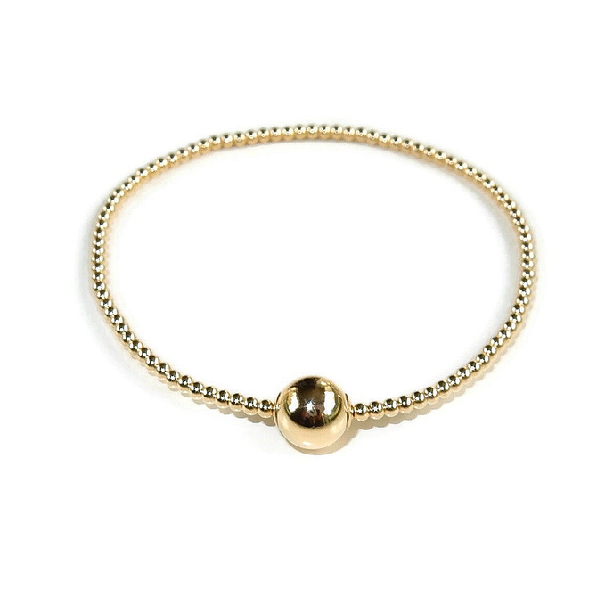 GNOES AMSTERDAM Armband Luc 2 & 8 mm Gold