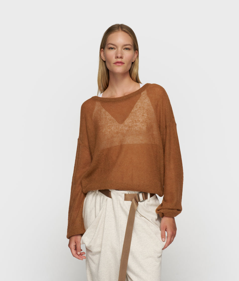 10DAYS AMSTERDAM The Thin Sweater Suede - Feinstrickpullover