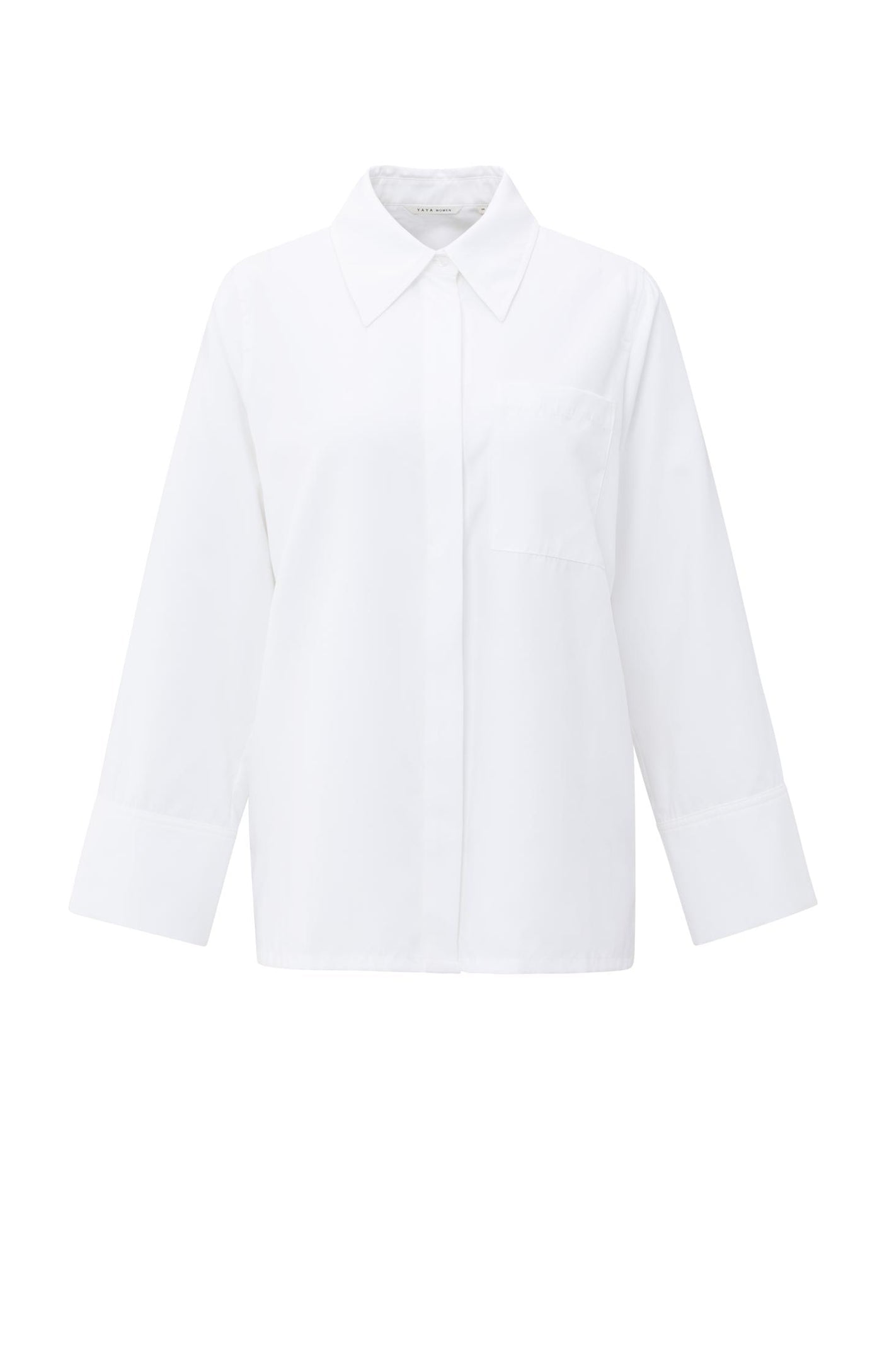 YAYA Bluse mit breiten Manschetten Pure White