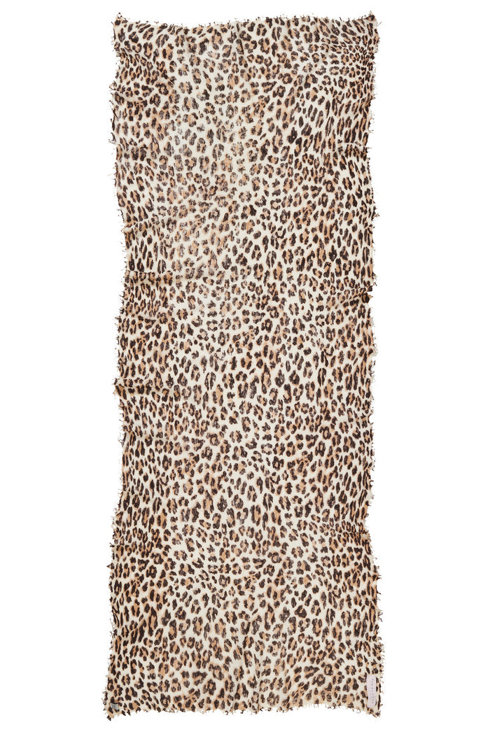 PURSCHÖN Pure Cashmere Schal Leo beige-schoko
