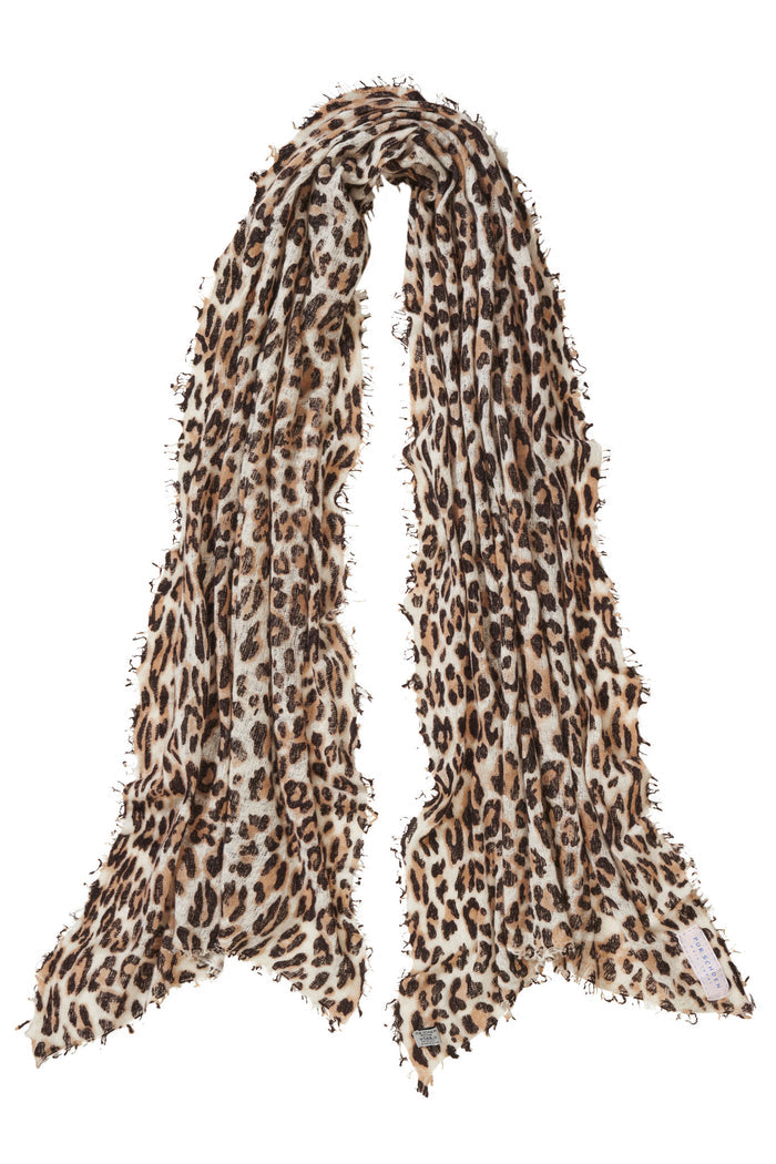 PURSCHÖN Pure Cashmere Schal Leo beige-schoko