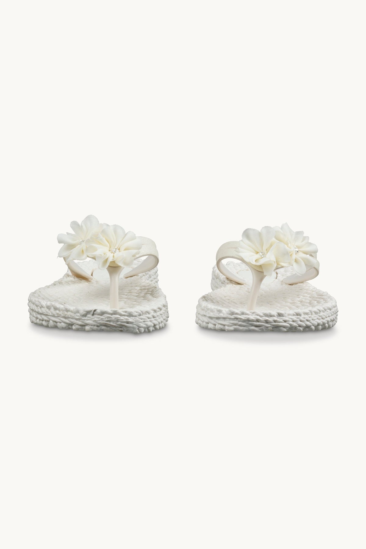 ILSE JACOBSEN Cheerful Zehentrenner mit Blüten - Creme