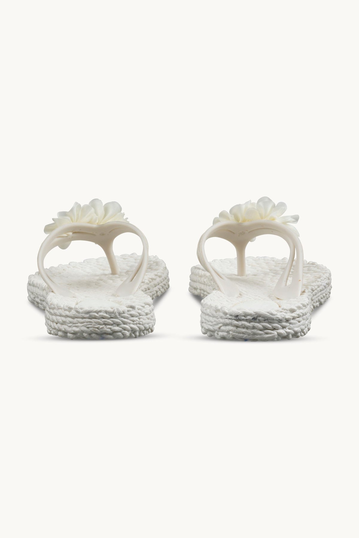 ILSE JACOBSEN Cheerful Zehentrenner mit Blüten - Creme