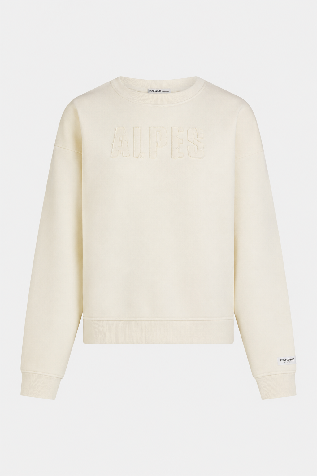 PENN & INK Sweater Alpine Print Ecru