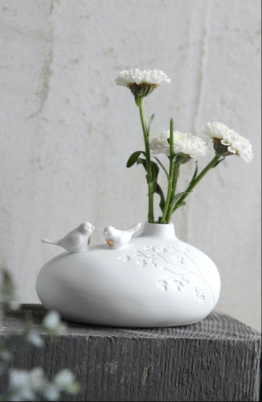GOOD OLD FRIENDS Blumenstein Vase Vögel