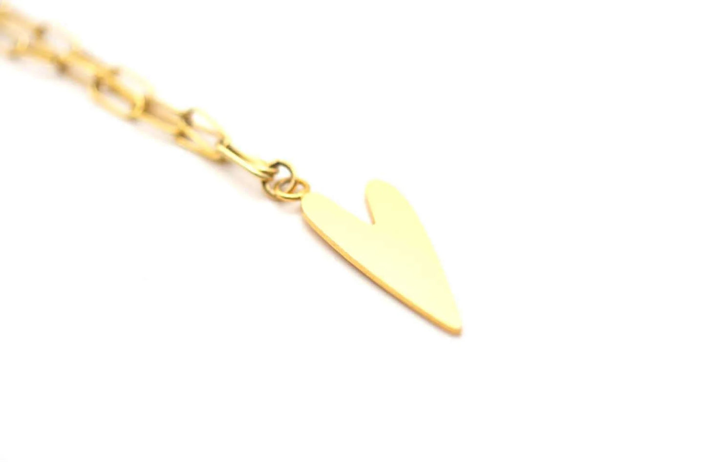 SCHMÜCKSTÜCK Halskette Paperclip Mini Heart Gold Plated