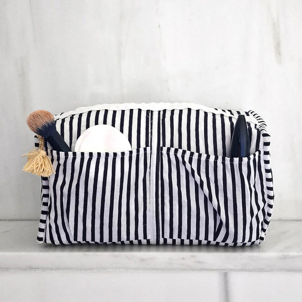 KIKOONI Handgemachte Kosmetiktasche "Poppy Tiger Green"