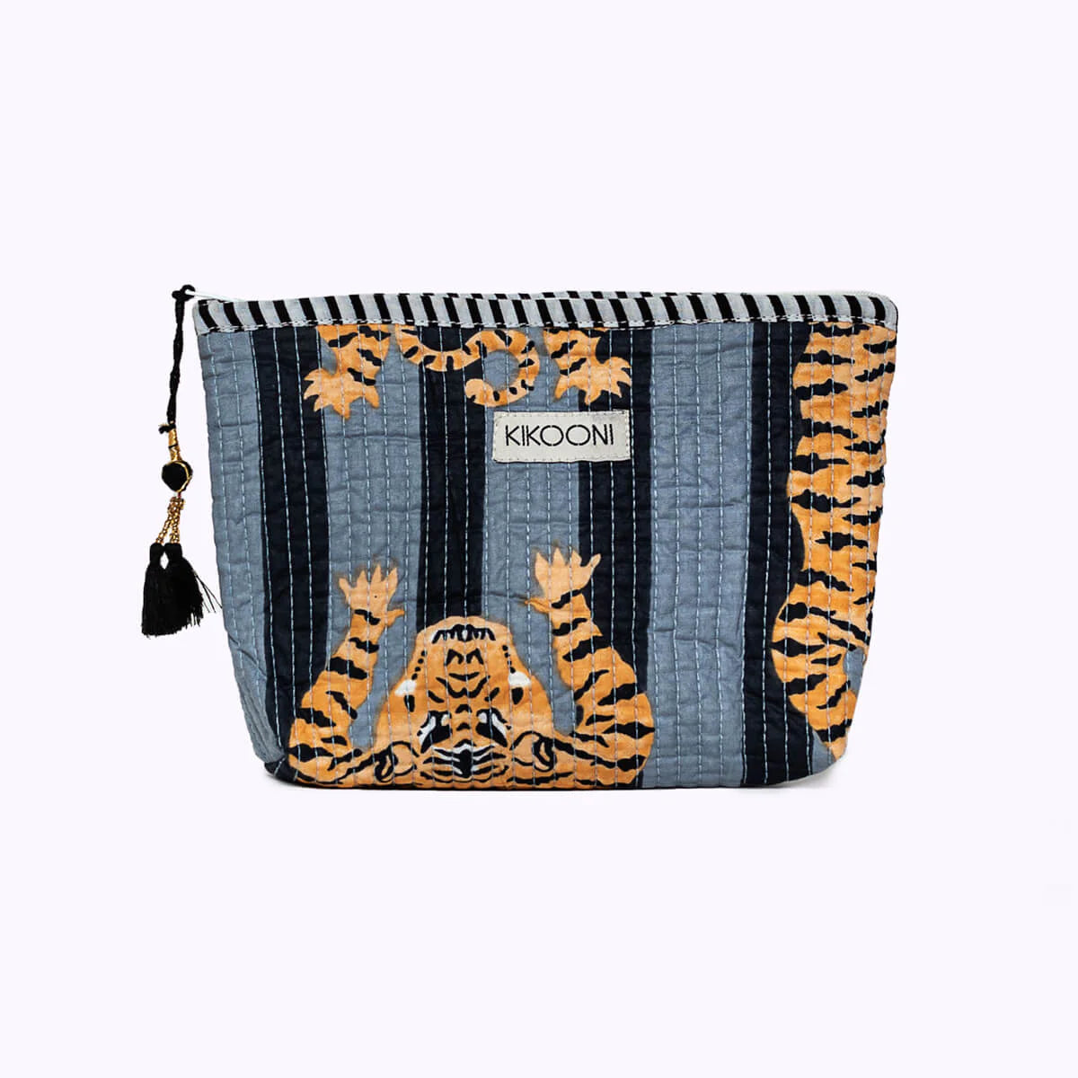 KIKOONI Handgemachte Mini Tasche "Poppy Tiger Black"
