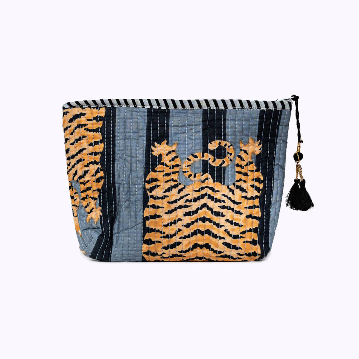 KIKOONI Handgemachte Mini Tasche "Poppy Tiger Black"