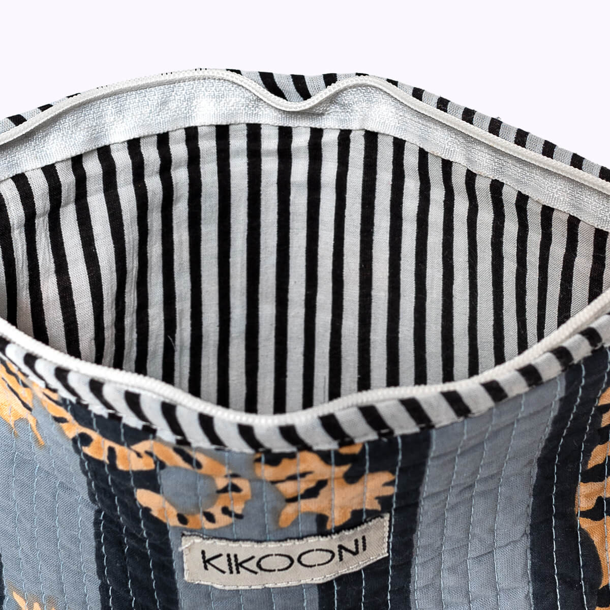 KIKOONI Handgemachte Mini Tasche "Poppy Tiger Black"