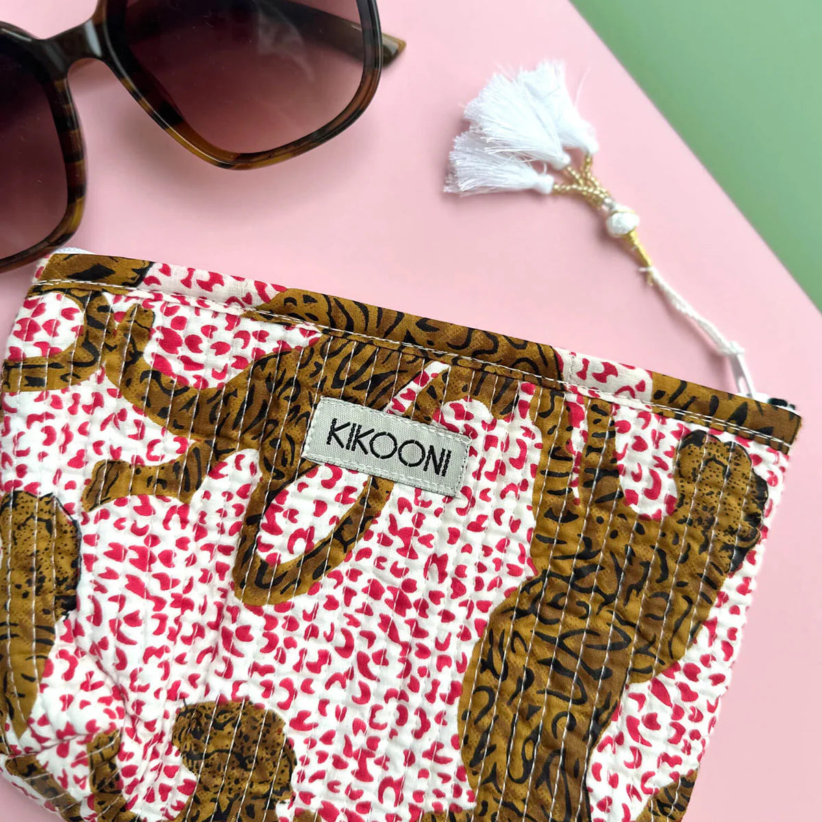 KIKOONI Handgemachte Mini Tasche "h. leopard"